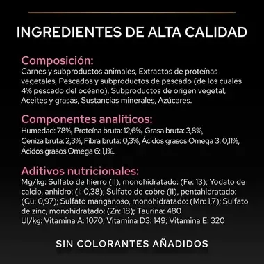 PURINA® PRO PLAN® Gato húmedo Delicate Pescado 10x85g
