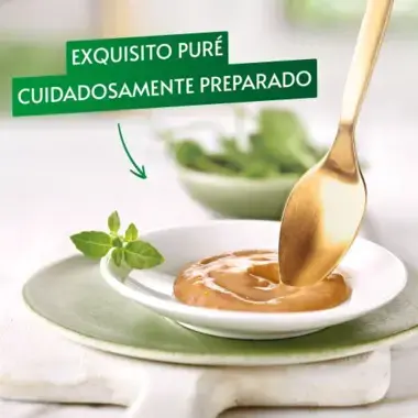 Exquisito puré cuidadosamente preparado