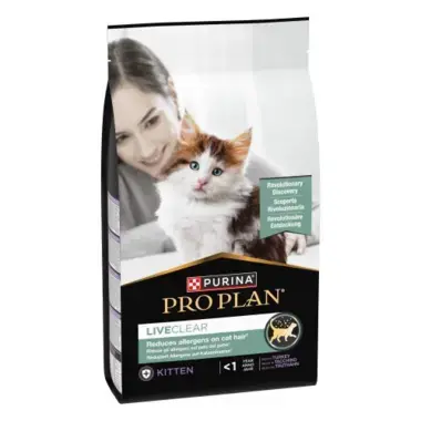 PURINA® PRO PLAN® LIVECLEAR® Kitten < 1 year Rico en pavo