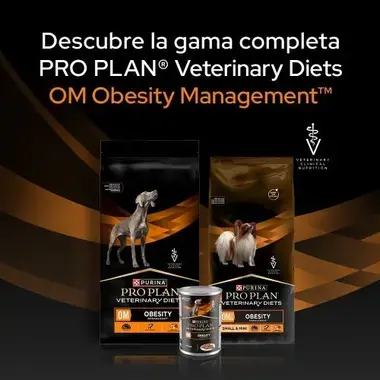 Gama de productos proplan veterinary diets para perros con obesidad