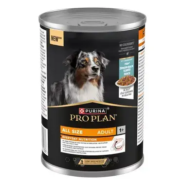 PURINA® PRO PLAN® All size Adult rico en Pescado en Gelatina. Lata