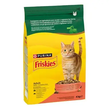 PURINA® FRISKIES®  Adulto con Buey, Pollo y Verduras