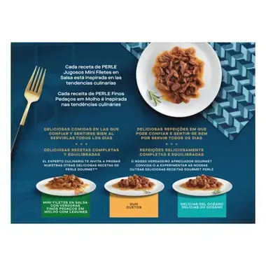 PURINA® GOURMET® Perle Finas Láminas en Salsa Surtido - 4