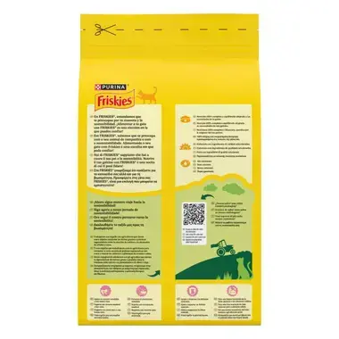 PURINA® FRISKIES®  Junior con Pollo, Pavo Verduras y Leche