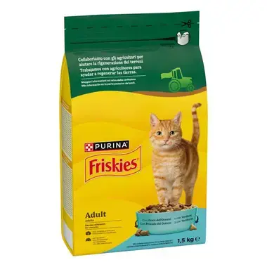 PURINA® FRISKIES®  Adulto con Pescado del Océano y Verduras