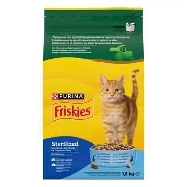 PURINA® FRISKIES®  Esterilizado con Salmón y Verduras