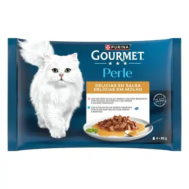 PURINA® GOURMET® Perle Delicias en Salsa con Salmón y Atún - 1