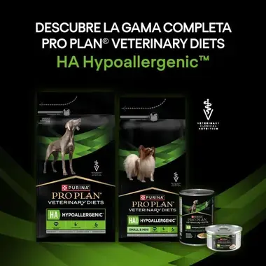 Descubre la gama completa de PURINA® PRO PLAN® VETERINARY DIETS HA Hypoallergenic.