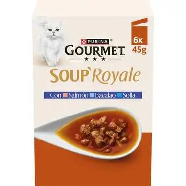 PURINA® GOURMET™ Soup Royale Salmón, Bacalao y Solla