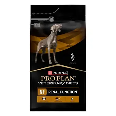 Envase de Purina Pro Plan Veterinary Diets NF Renal Function para perros, vista frontal