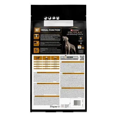Parte posterior del saco de Purina Pro Plan Veterinary Diets NF Renal Function