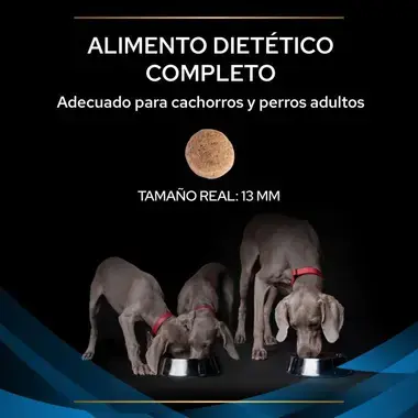Purina Pro Plan DRM Dermatosis para cachorros y perros adultos, con croquetas de 13 mm