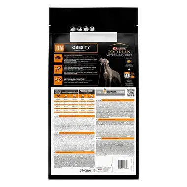 Parte posterior del saco de Purina Pro Plan Veterinary Diets Obesity Management