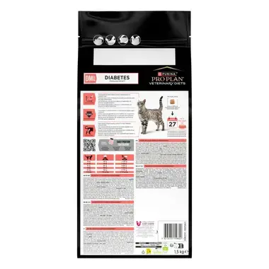 Parte posterior del saco de Purina Pro Plan Feline Diabetes Management
