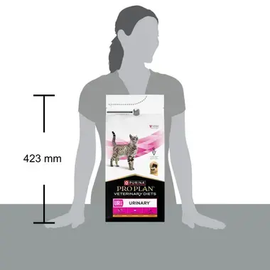 Tamaño del saco de Purina Pro Plan Feline UR Urinary, 423 mm de altura