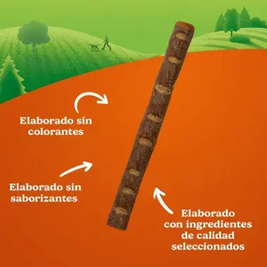 Barrita Friskies Picnic Maxi elaborada sin colorantes ni saborizantes y con ingredientes de calidad seleccionados.