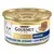 Lata Gourmet Gold Mousse con pescado del océano 85 g, vista lateral con gato blanco.