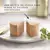 Mousse Gourmet Gold cortada en dos porciones sobre plato, con texto sobre receta deliciosa.