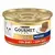 Lata Gourmet Gold Mousse con buey 85 g, vista lateral con imagen de la receta.