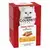 Caja Purina Gourmet Mon Petit Intense en salsa, vista lateral con gato blanco y receta servida.