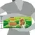 Caja Friskies Selections sostenida por una persona; se indica altura de 158 mm.